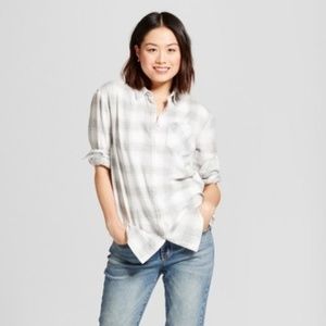 Women's Long Sleeve Plaid Any Day Tunic with Shine